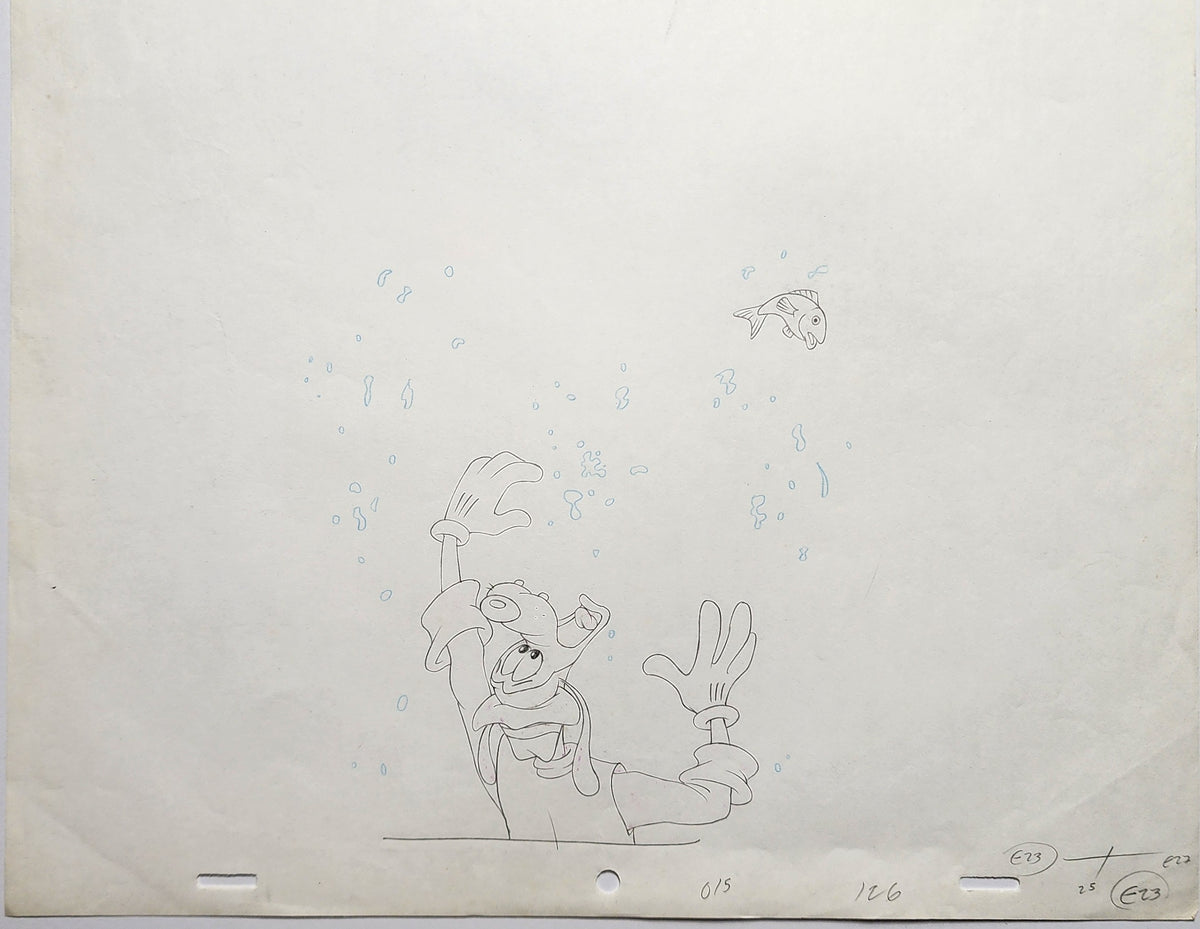 Walt Disney Goof Troop Goofy Animation Production Drawing - 4904