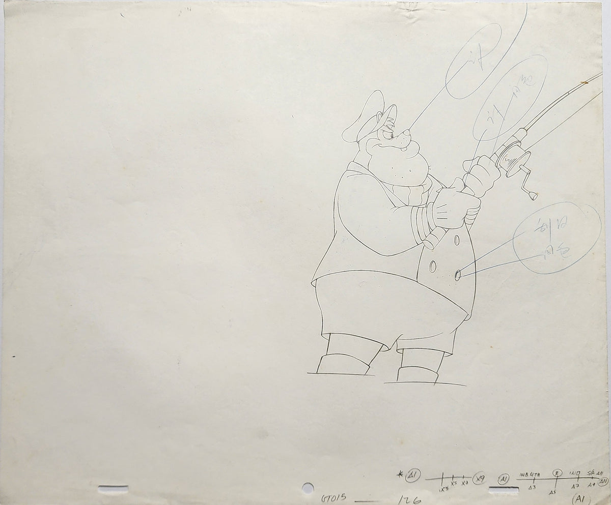 Walt Disney Goof Troop Pete Animation Production Drawing - 4905