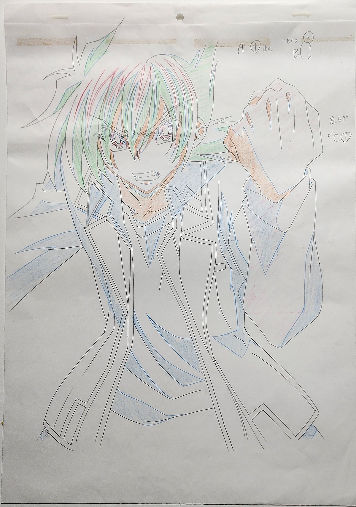 High School DxD Oversized Lot Animation Production Drawing Douga Genga: Issei - 5135