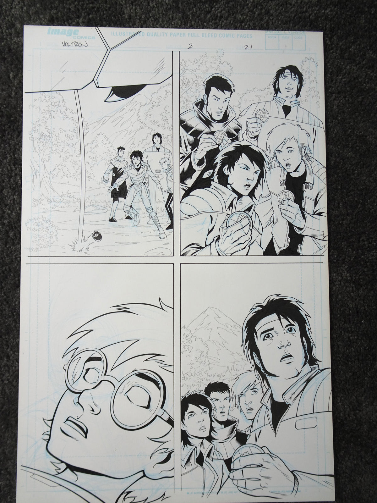 Devils Due Voltron Original Comic Art #2 Pg 21 E.J. SU Pencil - 730