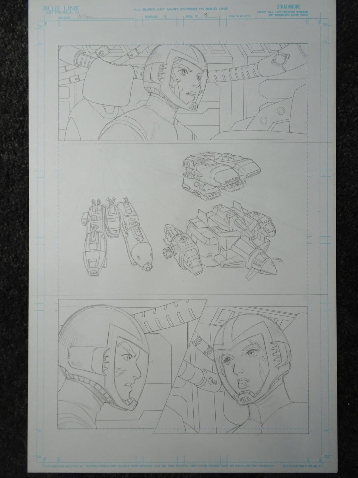 Devils Due Voltron Original Comic Art #4 Pg 8 E.J. SU Pencil - 744