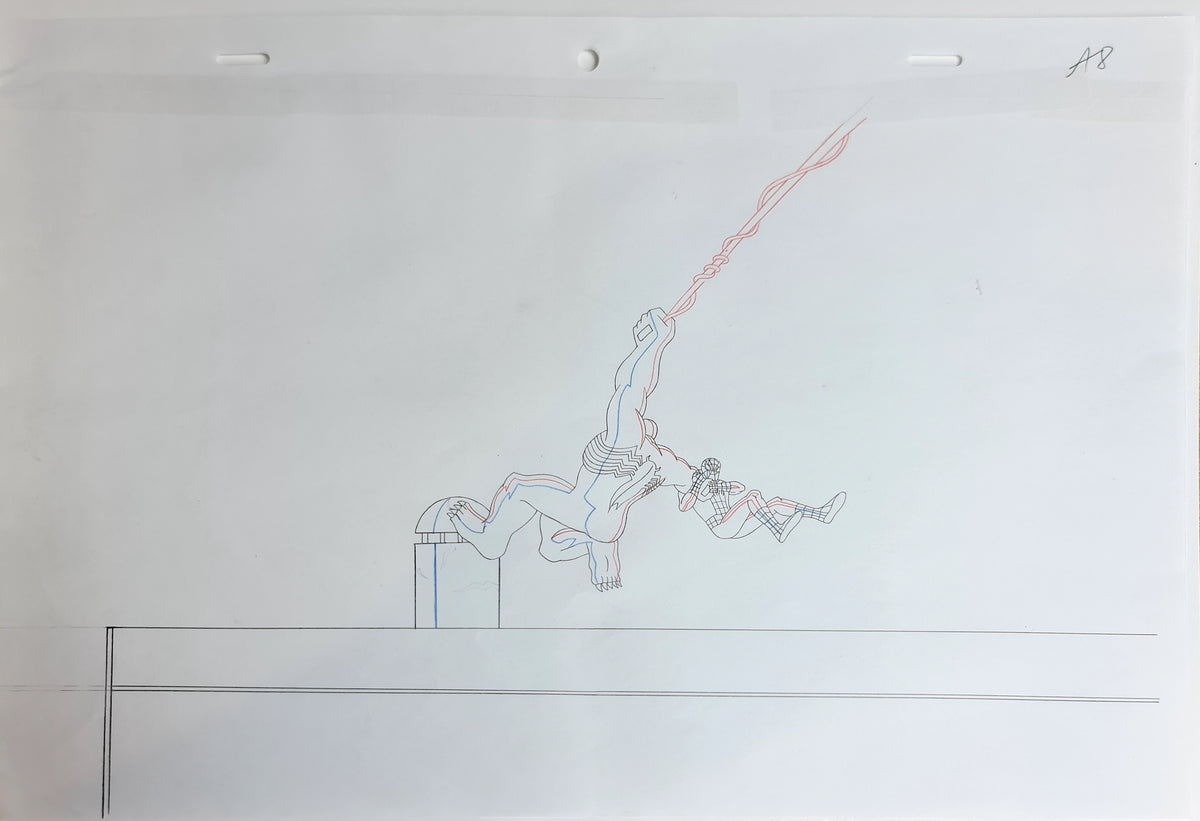 Marvel Ultimate Spiderman Production Animation Cel Drawing: Venom - 2017