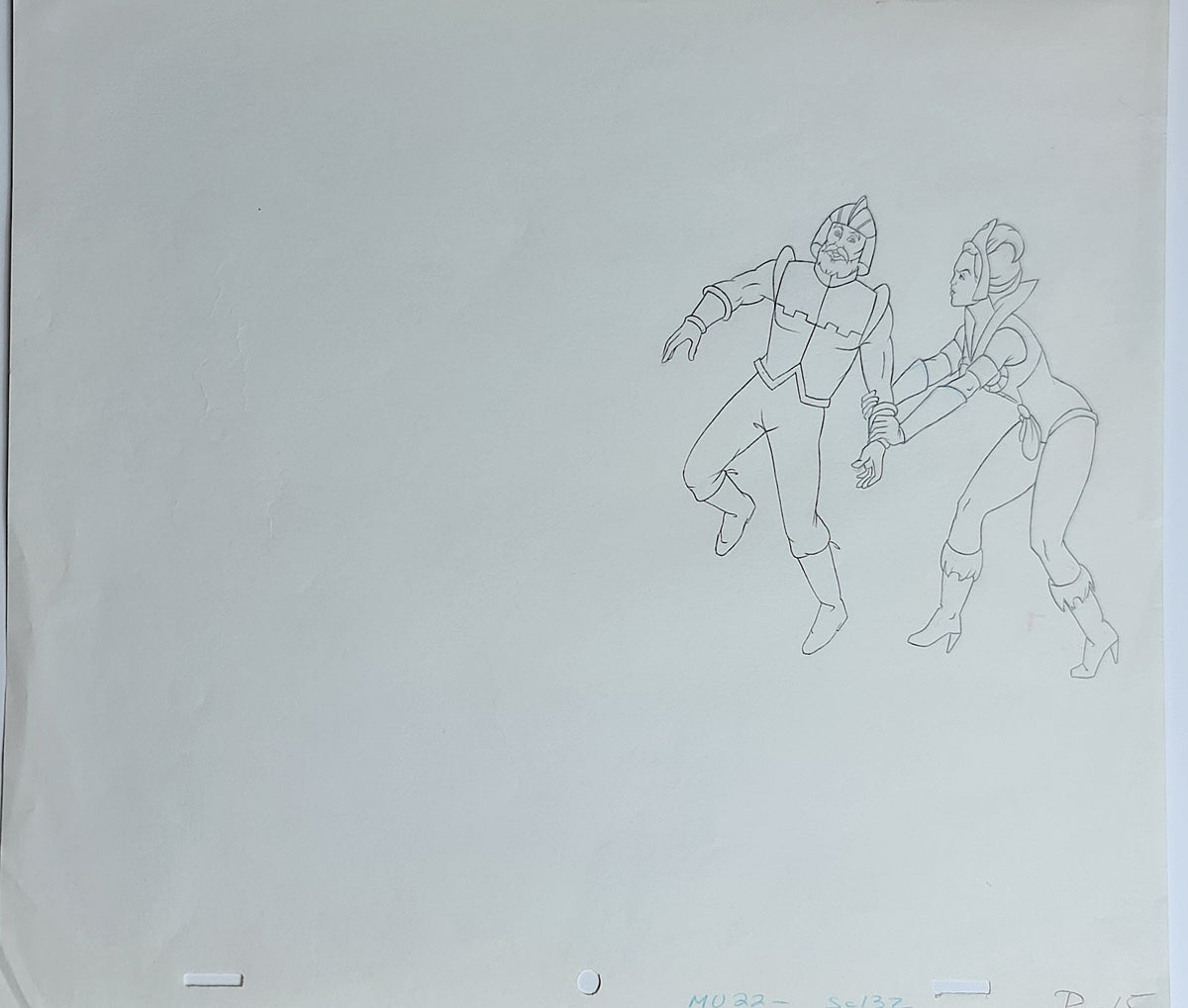 He-Man MOTU Animation Production Cel Drawing - 2419