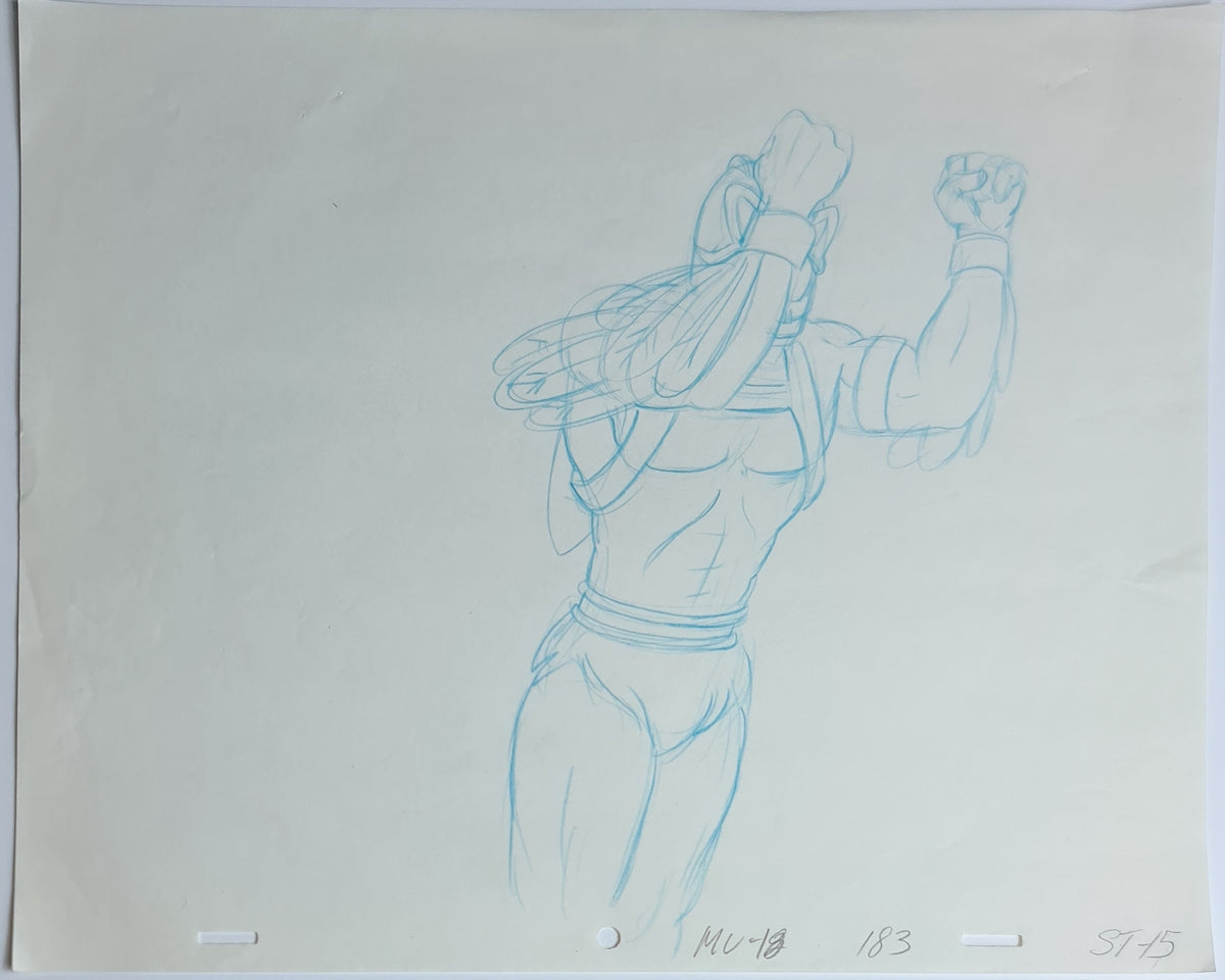 He-Man MOTU Animation Production Cel Drawing: Stratos - 2430