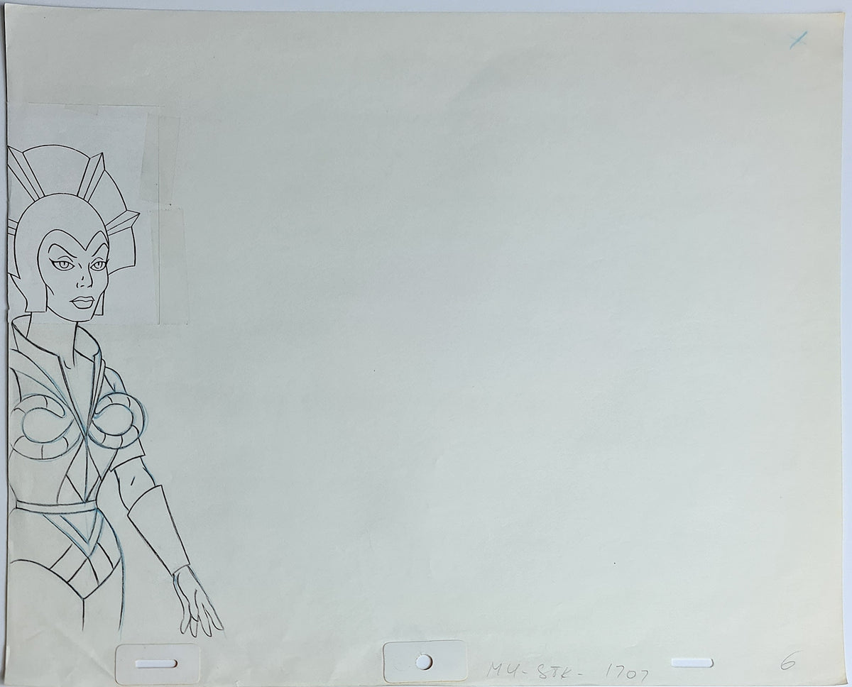 He-Man MOTU Animation Production Cel Drawing: Evil Lyn - 2446