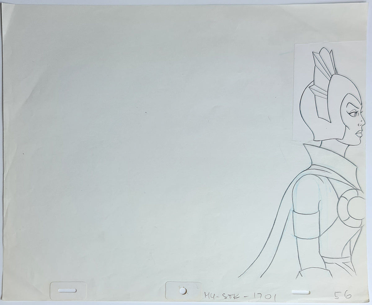 He-Man MOTU Animation Production Cel Drawing: Evil Lyn - 2451