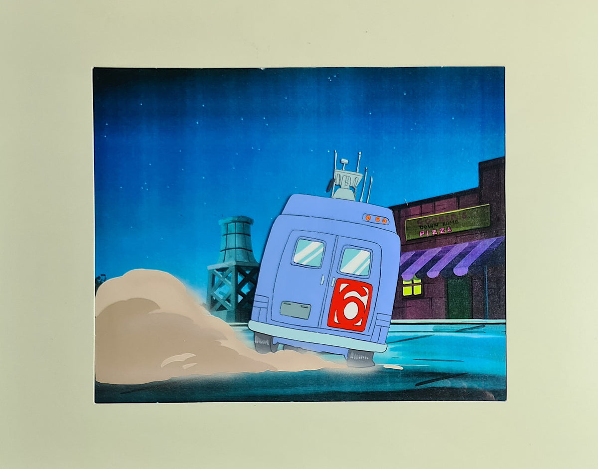 TMNT Teenage Mutant Ninja Turtles Animation Production Cel: News Van - 2601