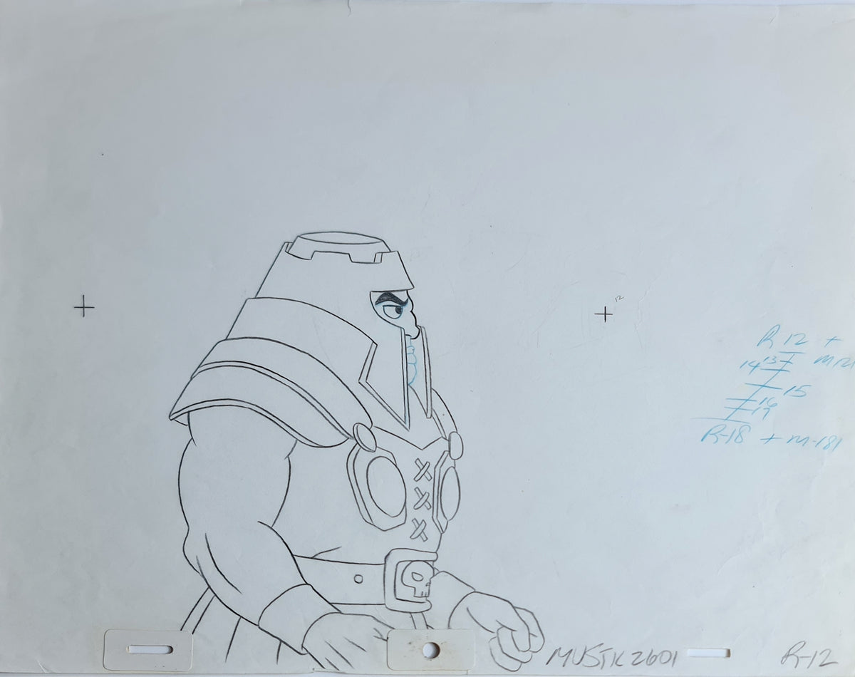 He-Man MOTU Animation Production Cel Drawing: Ram Man - 2757