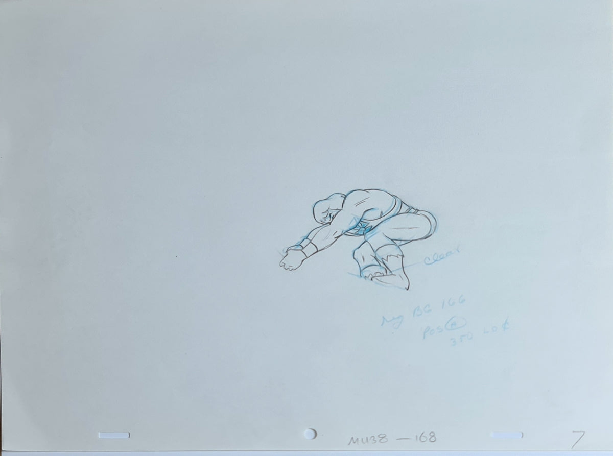 He-Man MOTU Animation Production Cel Drawing: He-Man - 2777